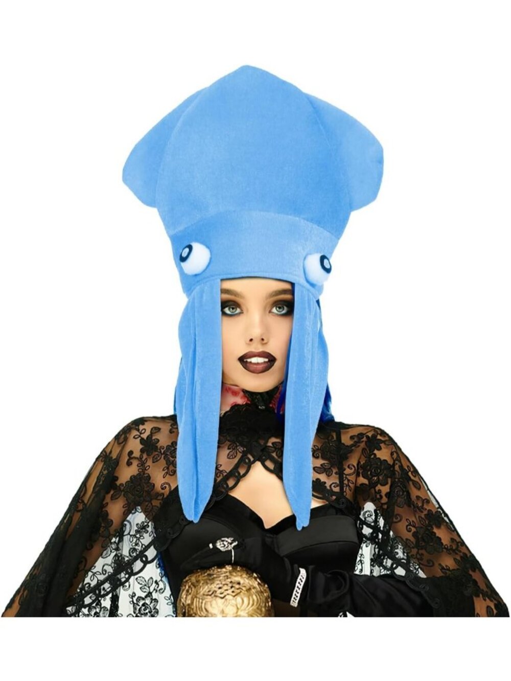 🎃1Pc Blue Octopus Hat Plush Costume Funny Hat Animal Cap Stage Show Prop Cap